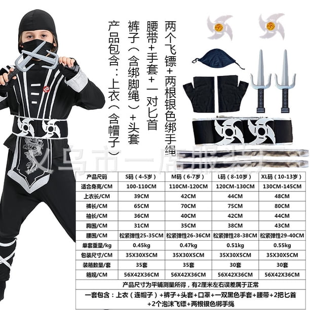 Halloween Cosplay Anime Disfraz Niños Mostrar Naruto Ropa Samurai Ninja Disfraces