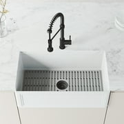 VIGO Industries VG02001MB 1 Handle Pull-Down Spray Kitchen Faucet Matte Black