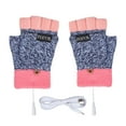 thumbnail image 6 of UTSJKR USB Heating Gloves Warm Windproof Knit Half Finger Electric Hand Warmers Comfortable Fabric Constant Temperature Ideal for Outdoor Activities Winter Use Blue, 6 of 9