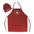 thumbnail image 1 of NFL SAN Francisco 49ers Sports Team Logo Apron and Chef Hat, 1 of 1