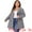 Grey, variant on Women's Plus Size Notched Lapel Casual Coat 3X Royal Blue