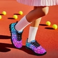 thumbnail image 3 of Uourmeti Girls Sequin Shoes Size 13 Blue Pink Mermaid Scales Sneakers for Kids Lace up Sport Athletic Walking Shoes Non-slip Knit Comfort Sneakers, 3 of 7