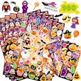 thumbnail image 1 of Stickers de Halloween SWARKOL 980 piezas surtidas para fiesta infantil, 1 of 7