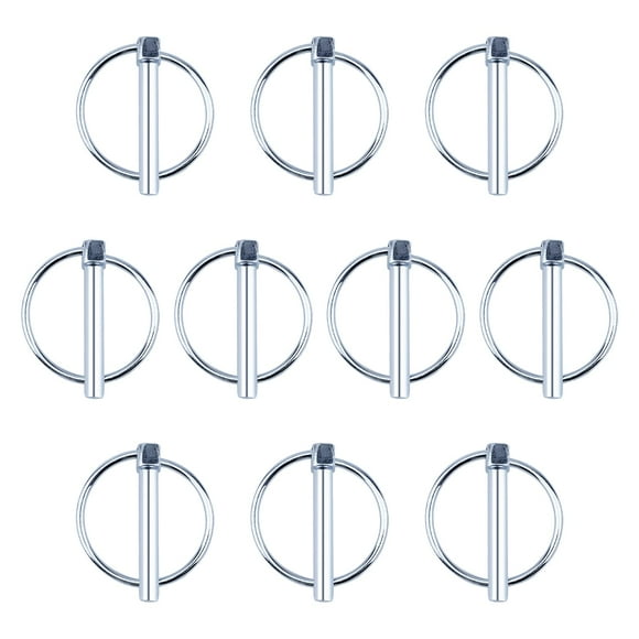 INCREWAY Goupille de Lynch 5/16”, 10 Pcs Goupilles en Acier au Carbone avec Anneau, Verrouillage Rapide pour Vélo, Bateau, Ferme, Tracteurs, Remorques, Camions (Dia 8mm*Longueur 45mm)