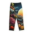 thumbnail image 4 of Goofa Sunset Floral Fantasy Landscape Printed Soft Pajama Pants for Women, Wide Leg Comfy Casual Lounge Yoga Pants-Large, 4 of 9