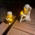 thumbnail image 4 of Iluminan Firefly Jar Niño Niña Estatua Ornamento Macizo De Flores Patio Al Aire Libre Escultura Decoración Kearding HA039895-02, 4 of 5