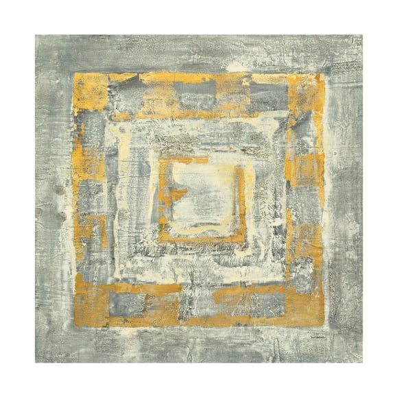 Trademark Fine Art 'Gold Tapestry Ii Gold And White' Canvas Art by Albena Hristova