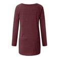 thumbnail image 3 of Honganda Vêtements d'Automne pour Femmes Pull-Over Grande Taille en V de Couleur Unie, 3 of 4
