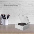 thumbnail image 4 of Rotating Vinyl Disc Alarm Clock Speaker Retro 360 Degree Stereo Wireless Clock Bluetooth Speaker for Home Bedroom Office White, 4 of 4