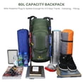 thumbnail image 3 of Eurhowing 60L Travel Hiking Backpack with Rain Cover, Water Resistant Camping Backpack, Outdoor Large Backpack for Men Women, Green, 3 of 9