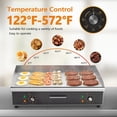 thumbnail image 5 of Ktaxon 30" Electric Griddle, 3000W Flat & Stripe Top Grill with Dual Temp Control, 5 of 8