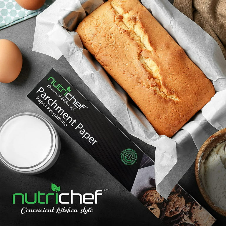NutriChef Heavy Duty Parchment Paper Roll for Baking, Easy to Cut &  Non-stick Cooking Paper for Bread, Cookies, Air Fryer, Steaming, Grilling