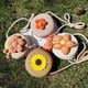 thumbnail image 5 of Bolso pequeño de paja tejido a mano de verano, bolso color piel, mini bolso de paja para niños con lindas flores, bolso mensajero para niños, 5 of 6