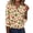 Multicolor, variant on Womens Christmas V Neck Shirts, Three Quarter Sleeve Button Collar Printed Faux Cotton Spandex Blend Soft Casual Pullover Blouse, Vermilion, XL