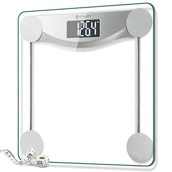Etekcity Digital Body Weight Bathroom Scale with Step-On Technology, 440 Pounds, Body Tape Measure I