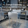 thumbnail image 4 of Large Capacity Commercial Ice Bin, Stainless Steel Ice Bin for Bars Restaurants Hotels, Sliding Lid Ice Bin with Drain for Commercial Beverage Areas, 4 of 6