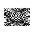 thumbnail image 1 of Yuedong 3D Illusion Carpet Velvet Home Office Rectangular Visual Geometry Carpet Optical Illusion Rug Velvet(Black & White), 1 of 9