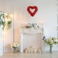 thumbnail image 2 of Adorable Heart Shape Wreath Beautiful Festive Touch Plastic Wreath Decor for Home, 2 of 8