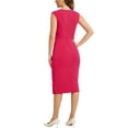 thumbnail image 3 of INSPIRE CHIC Women's Sheath Dress Sleeveless Work Solid Midi Dress XS Hot Pink, 3 of 6