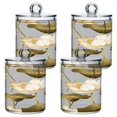 thumbnail image 7 of Ryvnso 2 Pack Qtip Holder Organizer Lotus Pattern Bathroom Cotton Swabs Cans Storage Canister, 7 of 7