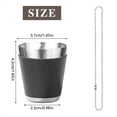 thumbnail image 4 of Paquete de 6 Vasos Chupito Metal para Colgar Acero Inoxidable con Cadena Vaso 30 Ml Fiestas,B, 4 of 5