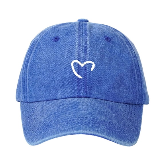 Ball Caps Women Stylish Unisex Baseball Cap with Heart Print Design for Sporty Casual Daily Wear in All Seasons