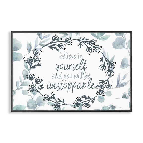 Stupell Industries Shabby Chic You Will Be Unstoppable Black Framed Giclee Art, 18 x 12, by Kim Allen