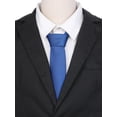 thumbnail image 4 of CORBATA CHIC para Hombres, Corbatas de Color Sólido, Corbatas Texturizadas Clásicas para Bodas Formales, Talla Única, Azul Acero, 4 of 4