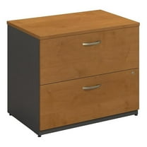 Pemberly Row 2 Drawer Lateral File Cabinet in Natural Cherry - Engineered Wood