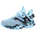 thumbnail image 5 of Toddler Boys Walking Shoes Wide Width Comfortable Slip on Sneakers Breathable Meah All Day Wear School Athletic Basketball Shoes Light Blue Size 4 Big Kid, 5 of 5