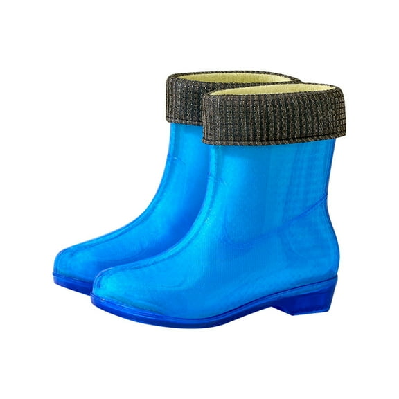 Women Rain Boots Ankle Rain Boots Waterproof Non- Casual Shoes Short Rain Boots Wide Calf For Gardening Outdoor Work And Everyday Wear Rain Boots