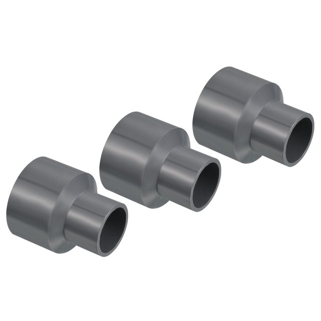 Unique Bargains Raccord Droit pour Tuyau de Réducteur en PVC 40x25mm, Gris 3 Pack