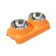 thumbnail image 5 of Comedero elevado para gatos, comedero de acero inoxidable para mascotas de interior, resistente, para uso diario. Naranja, 5 of 8