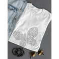 thumbnail image 3 of Flowers Shaped Butterfly T-Shirt Women -Image by Shutterstock, Female XX-Large, 3 of 4