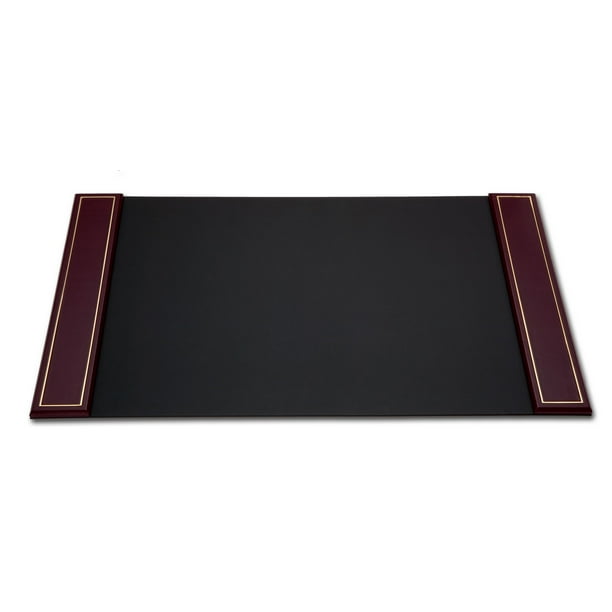 Burgundy 24kt Gold Tooled 34 x 20 SideRail Desk Pad