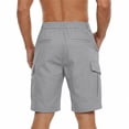 thumbnail image 5 of Cargo Shorts for Men Summer Casual Elastic Waist Straight Leg Knee Length Hiking Work Shorts with Pockets, 5 of 8