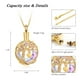 thumbnail image 2 of Collar con forma de urna para joyas de cremación QGJNSGC Tree of Life Gold, 2 of 6