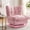 Pink, variant on Volkmi Oversized Swivel Accent Chair for Living Room or Bedroom - Modern 360° Rotating Lounge Chair - Thick Cushion & Cozy Chenille Upholstery - 300lb Capacity - Pink
