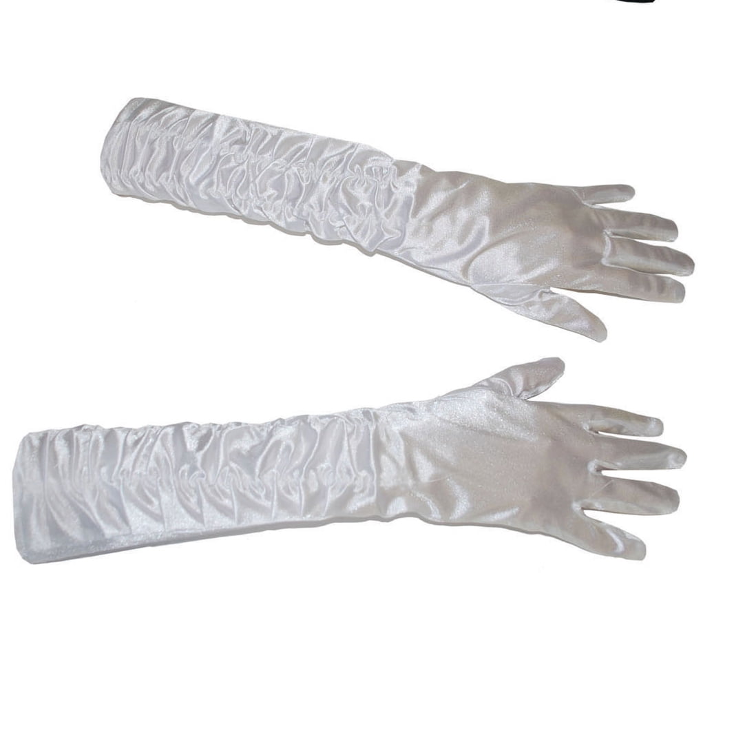 white silk gloves