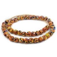 thumbnail image 3 of The Bead Chest Bright Medley Fused Recycled Glass Beads 14mm Ghana African Multicolor Round Large Hole 30 Inch Strand Handmade Fair Trade, 3 of 4