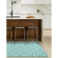 thumbnail image 3 of Unique Loom Outdoor Trellis Collection Area Rug - Tiles (6' 1" x 9' Rectangle Teal/Ivory), 3 of 9