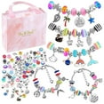 thumbnail image 1 of 85PCS Charm Bracelet Making Kit Jewelry Making Kit with Bracelet Beads Jewelry Charms Arts and Crafts Set Handmade Craft Supplies for DIY Crafts Beginner with Box Gift, 1 of 7