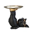 thumbnail image 1 of Estatua de perro con bandeja Adorno de perro con bandeja Obra de arte Estatuilla de perro de resina Almacenamiento de llaves Escultura de Negro Gloria Estatua de resina con bandeja, 1 of 9