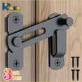 thumbnail image 2 of Sliding Barn Door Latch Sliding Right Angle Door Latch Door Bolt Wine Cooler Closet Window Door Latch Plug Baby Safety Latch, 2 of 10