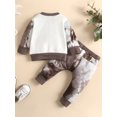 thumbnail image 4 of Bagilaanoe 2Pcs Toddler Baby Boy Long Pants Set Letter Print Long Sleeve Sweatshirt Pullover Tops+ Trousers 3M 6M 12M 2T 3T Kids Casual Sweatsuit, 4 of 9
