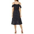 thumbnail image 4 of Allegra K Women's Spaghatti Straps Ruffled a-Line Midi Floral Dresses, 4 of 7