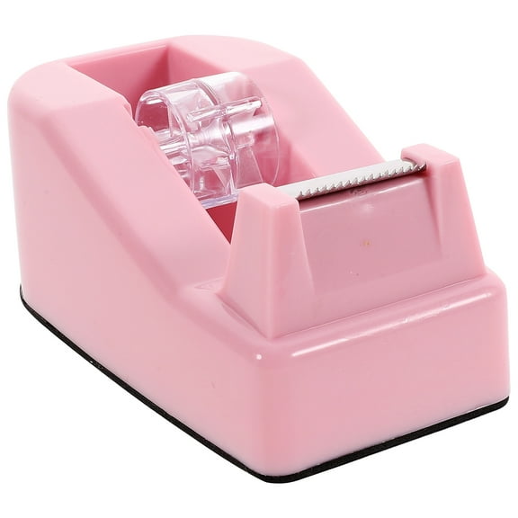 HEMOTON  Tape Cutter Masking Dispenser Holder Table Small Office Desk Work Pink