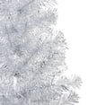 thumbnail image 3 of vidaXL Artificial Pre-lit Christmas Tree with Ball Set Silver 150 cm PET, 3 of 5