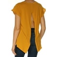thumbnail image 2 of WE THE FREE $68 Womens New 1215 Gold Printed Cut Out  Short Sleeve Top M B+B, 2 of 2