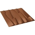 thumbnail image 6 of Ekena Millwork 19 5/8"W x 19 5/8"H Brick Wave EnduraWall Decorative 3D Wall Panel, Bright Coat Copper (12-Pack for 32.04 Sq. Ft.), 6 of 6